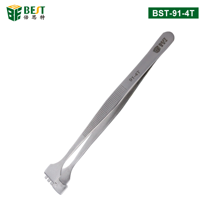 BST-91-4T SA 晶元鑷子 加厚不銹鋼晶元鑷子 302不銹鋼材 拋光噴砂啞光夾具高硬度鑷子